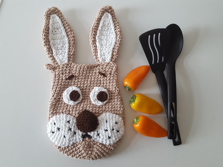 69 Häkelanleitung Topflappen Hase Osterhase