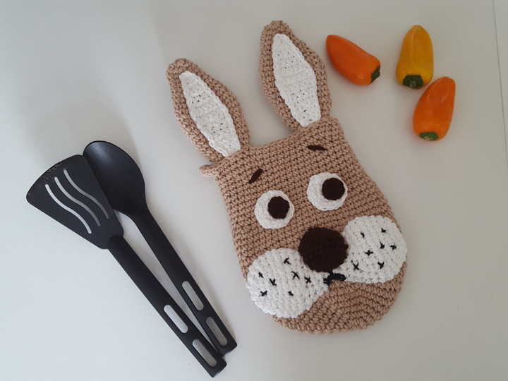 69 Häkelanleitung Topflappen Hase Osterhase