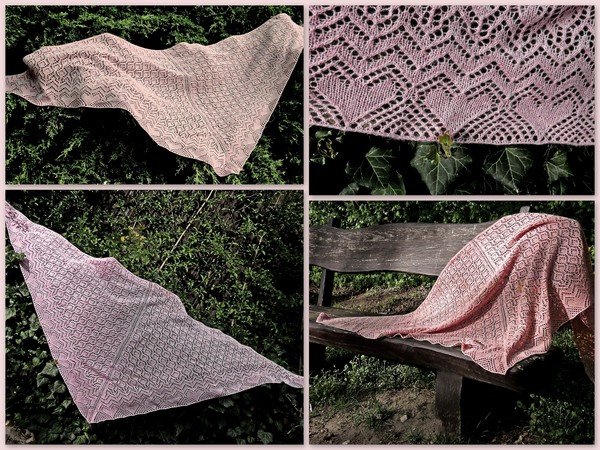 Knitting pattern shawl, wrap Seray