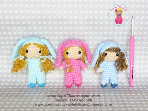 Häschenstrampler- Mädels Amigurumi Häkelanleitung