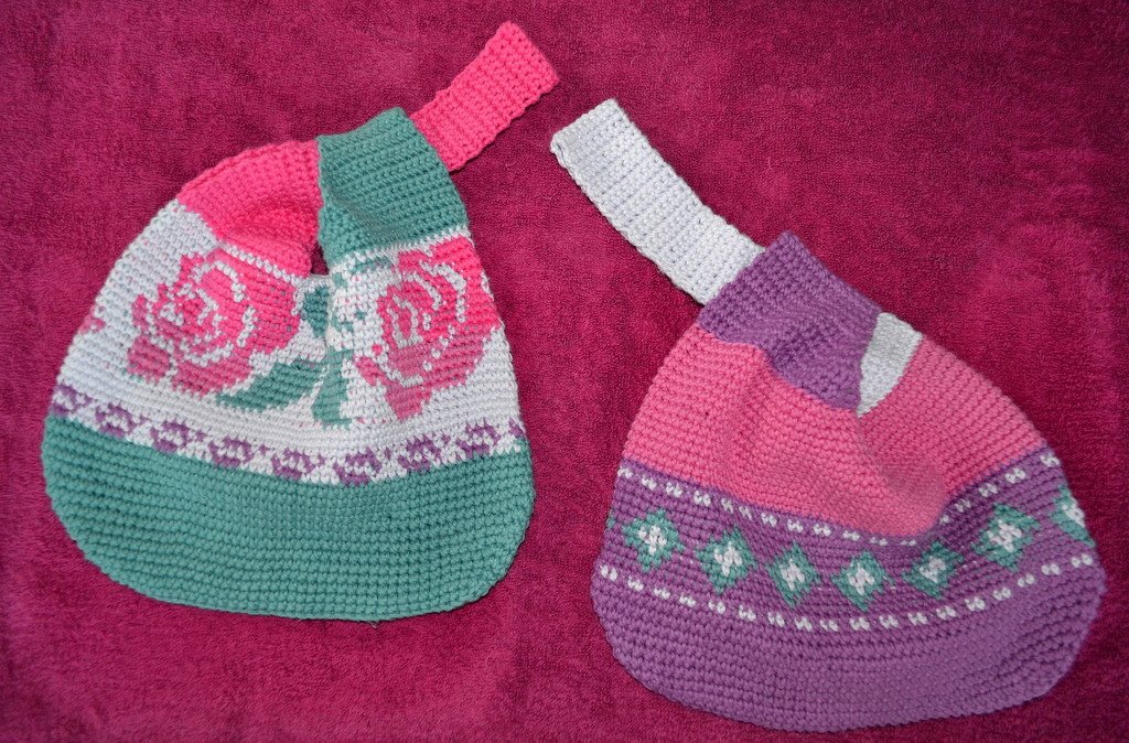 Häkelanleitung * Japanische Knotentasche * Farbwechsel - Bild 3