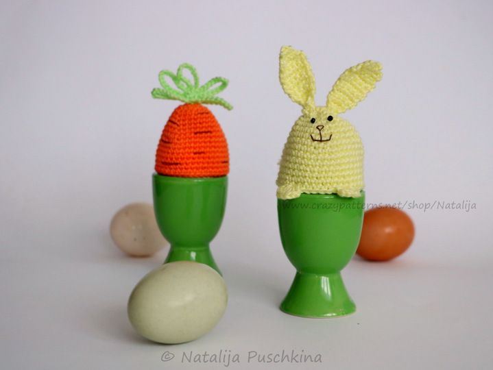 Osterkörbchen 'Küken' + Gratis Anleitung für Eierwärmer