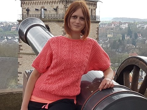 Strickanleitung Fledermausshirt Sophia Gr. 32-54