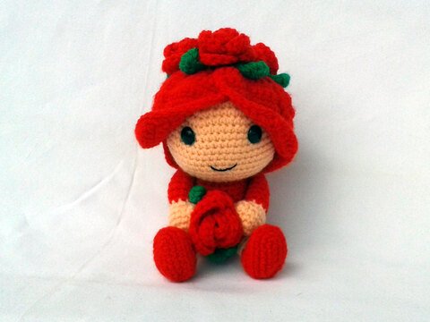 Crochet Pattern Flower Child Ruby Rose