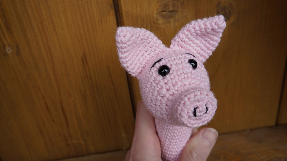 Schweinchen Greifling Häkelanleitung