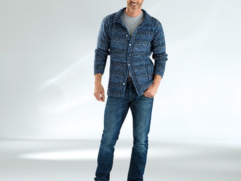 Strickanleitung Herrenjacke "Arbeitsstrumpf Color" 757143