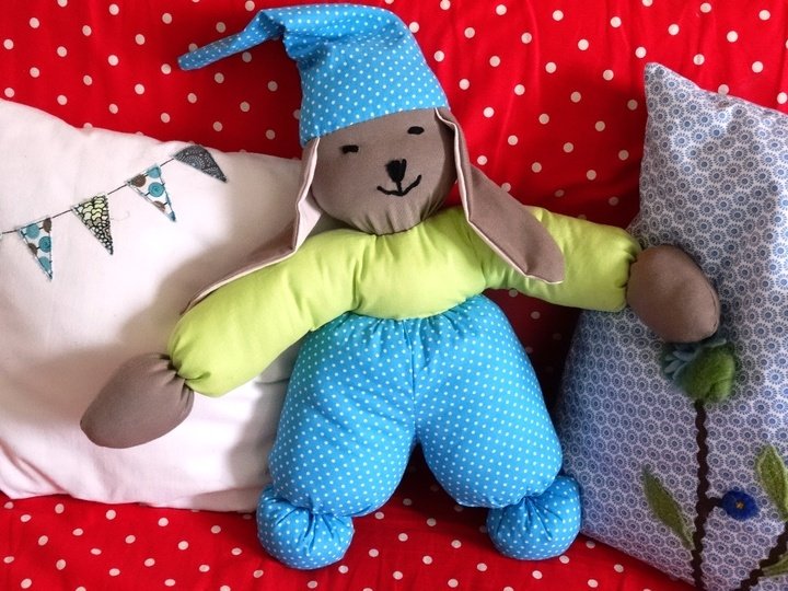 Kuscheltier Hase nähen Puppe