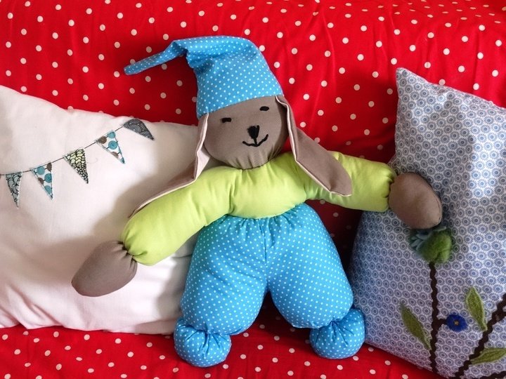 Kuscheltier Hase nähen Puppe