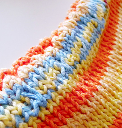Market bag knitting pattern "Caribbean Dreams", mosaic colorwork