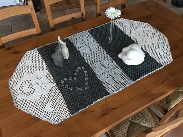 Häkeln/Tischläufer Eule + BONUS - Bild 2