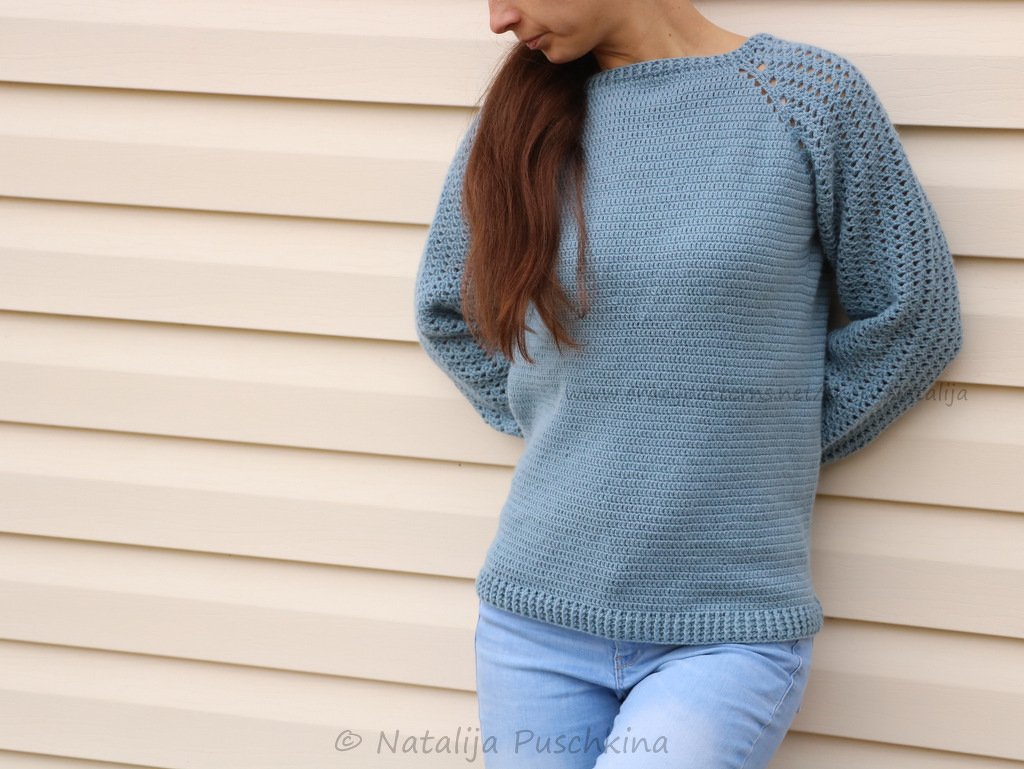 Pullover für alle Jahreszeiten - Häkelanleitung für Größe 32-50