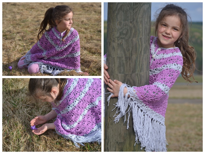 - NEELA -  Poncho für alle Größen und Material häkeln, Frühling und Sommer, Retroponcho