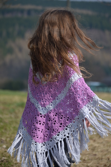 - NEELA -  Poncho für alle Größen und Material häkeln, Frühling und Sommer, Retroponcho