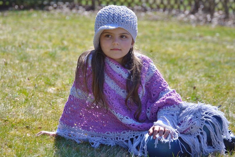 - NEELA -  Poncho für alle Größen und Material häkeln, Frühling und Sommer, Retroponcho