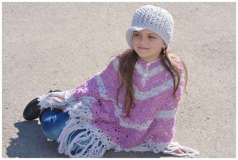 - NEELA -  Poncho für alle Größen und Material häkeln, Frühling und Sommer, Retroponcho