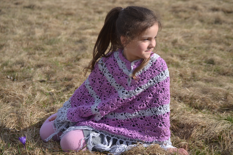 - NEELA -  Poncho für alle Größen und Material häkeln, Frühling und Sommer, Retroponcho