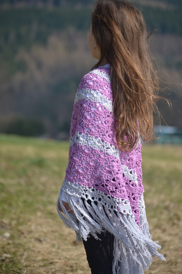 - NEELA -  Poncho für alle Größen und Material häkeln, Frühling und Sommer, Retroponcho