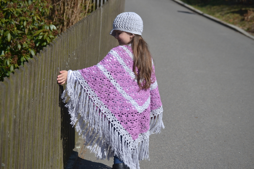- NEELA -  Poncho für alle Größen und Material häkeln, Frühling und Sommer, Retroponcho