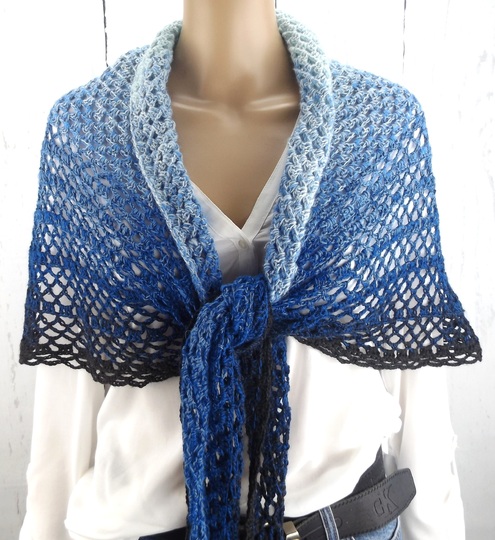 Häkelanleitung Dreieckstuch "Wasserfall"