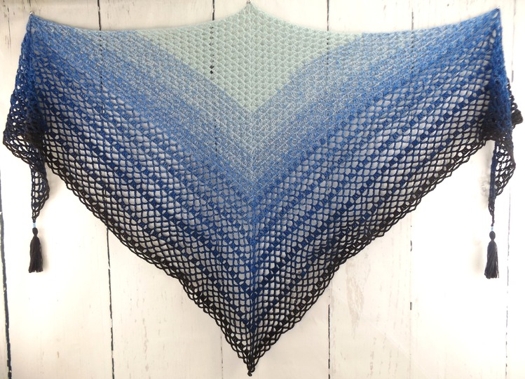 Häkelanleitung Dreieckstuch "Wasserfall"