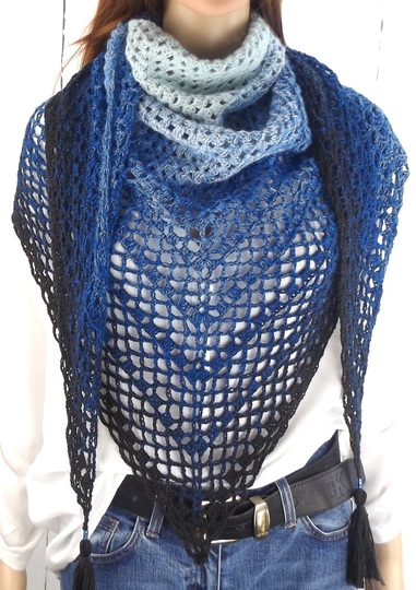 Häkelanleitung Dreieckstuch "Wasserfall"