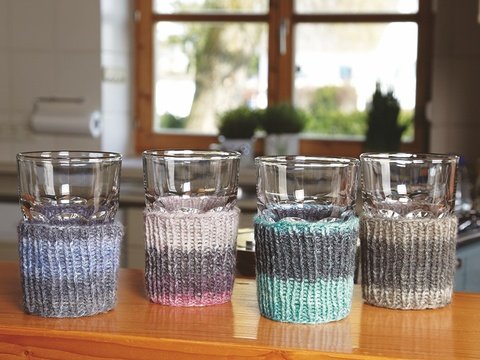 Strickanleitung Manschetten für Gläser "Capri Color" 754125