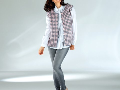 Strickanleitung Damenweste "Piano" 757183