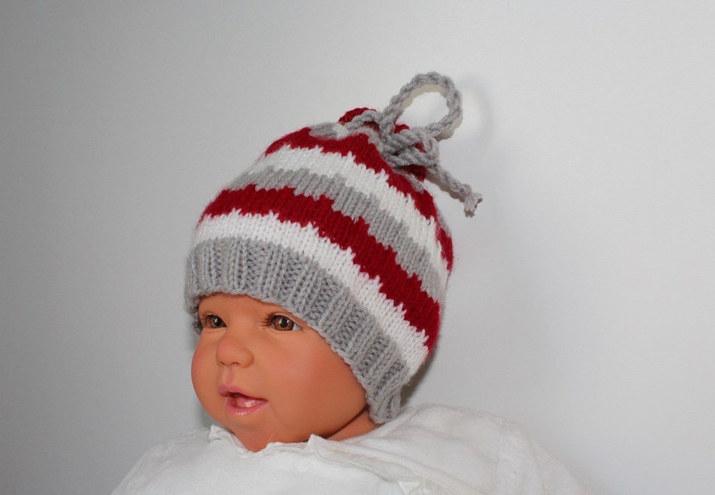 Strickanleitung Baby-Mütze, Babymütze, 2 Größen, 0 - 12 Monate, unisex, aus Wollresten