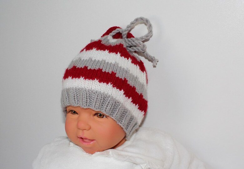 Strickanleitung Baby-Mütze, Babymütze, 2 Größen, 0 - 12 Monate, unisex #146