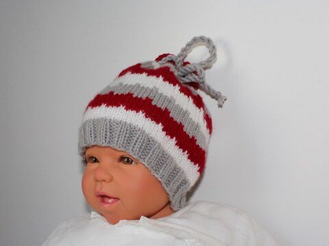 Strickanleitung Baby-Mütze, Babymütze, 2 Größen, 0 - 12 Monate, unisex, aus Wollresten