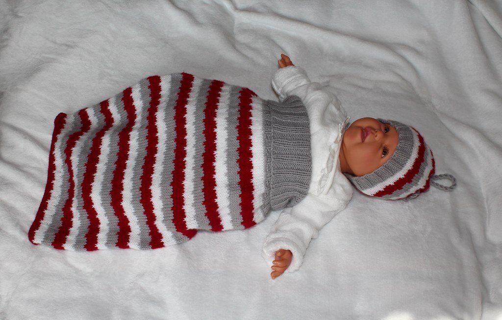 Strickanleitung Baby-Schlafsack, Schlupfsack, Pucksack, 2 Größen, 0 - 12 Monate