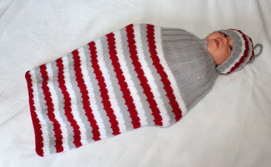 Strickanleitung Baby-Schlafsack, Schlupfsack, Pucksack, 0 - 12 Monate  #147