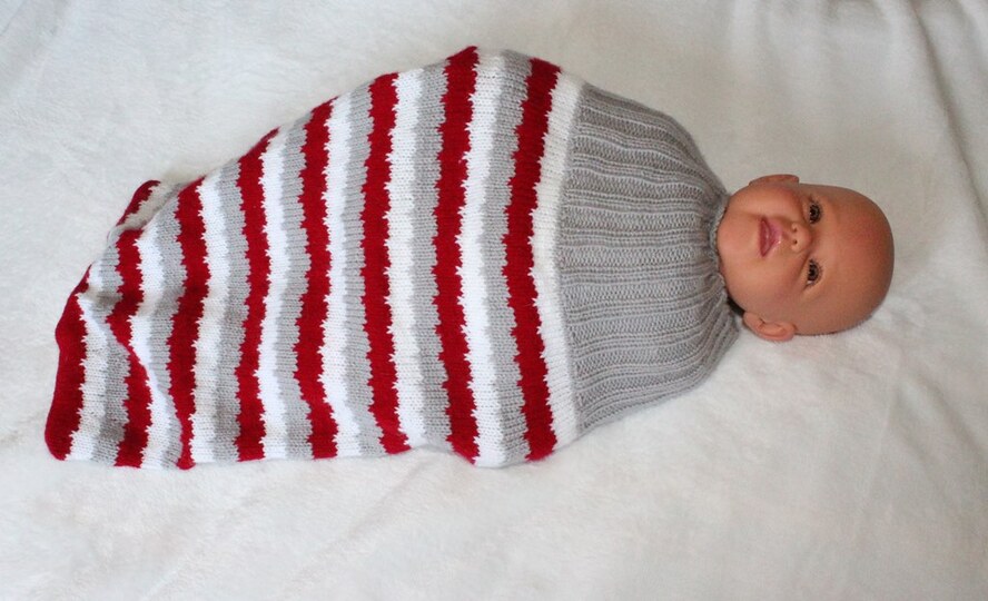 Strickanleitung Baby-Schlafsack, Schlupfsack, Pucksack, 0 - 12 Monate  #147