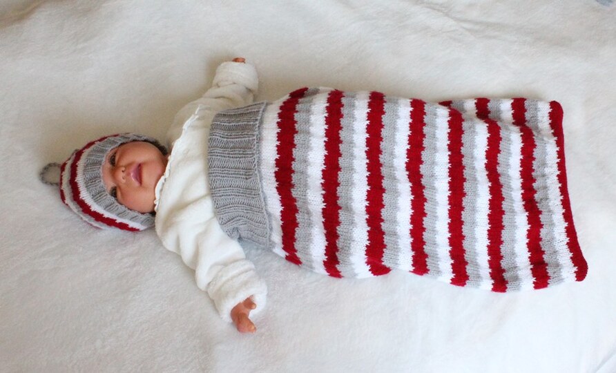 Strickanleitung Baby-Schlafsack, Schlupfsack, Pucksack, 0 - 12 Monate  #147