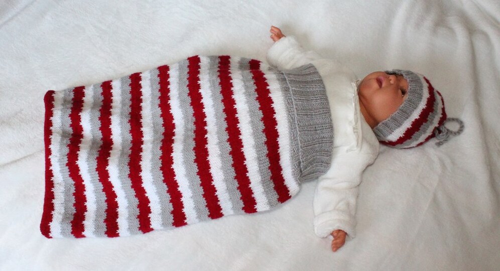 Strickanleitung Baby-Schlafsack, Schlupfsack, Pucksack, 0 - 12 Monate  #147