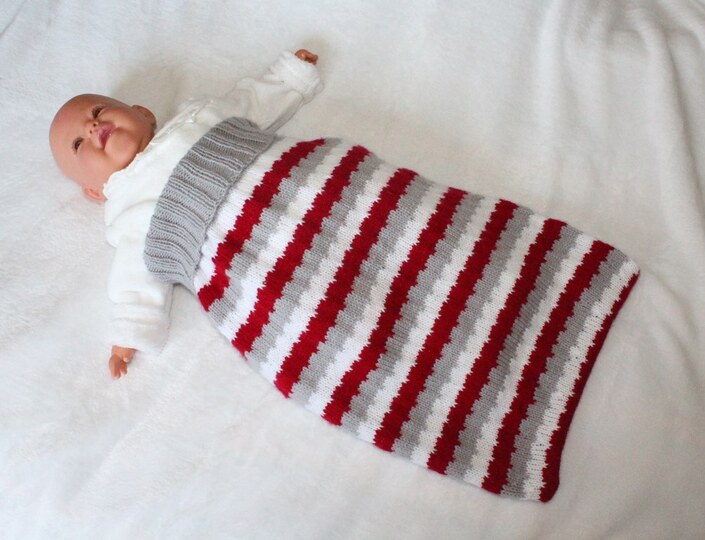 Strickanleitung Baby-Schlafsack, Schlupfsack, Pucksack, 0 - 12 Monate  #147