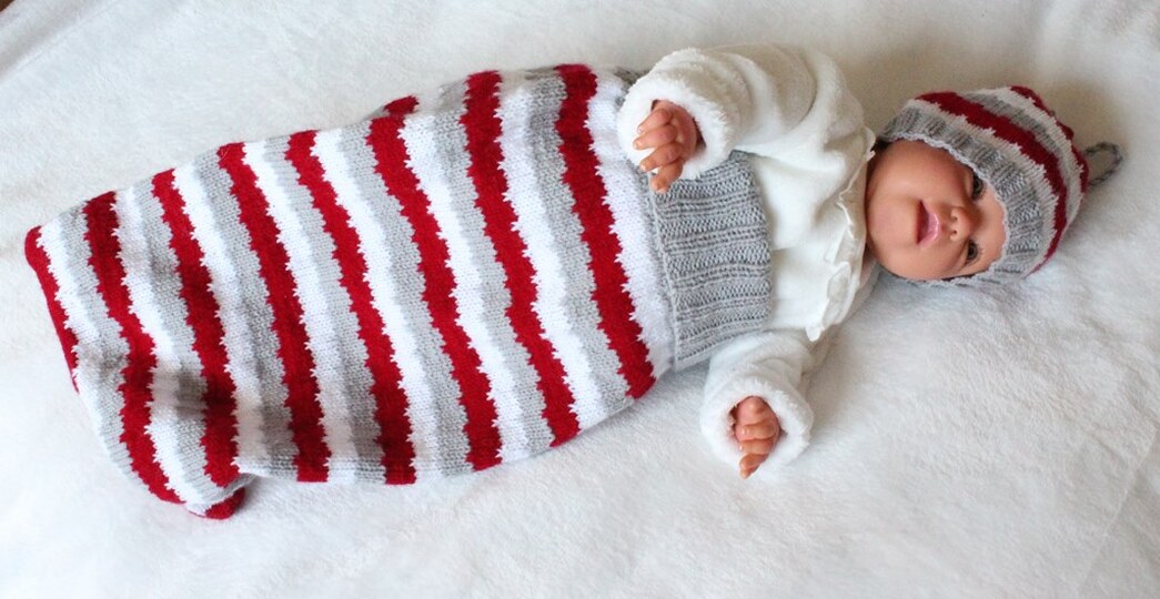 Strickanleitung Baby-Schlafsack, Schlupfsack, Pucksack, 0 - 12 Monate  #147