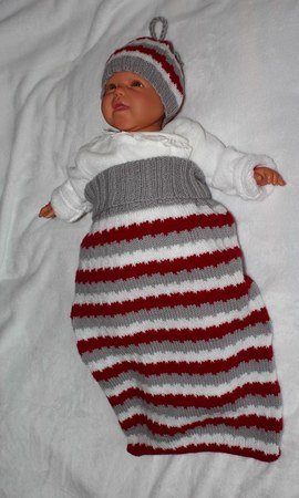 Strickanleitung Baby-Schlafsack, Schlupfsack, Pucksack, 2 Größen, 0 - 12 Monate
