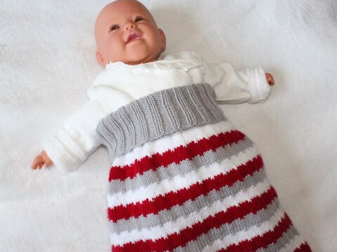 Strickanleitung Baby-Schlafsack, Schlupfsack, Pucksack, 0 - 12 Monate  #147