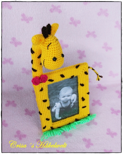 Häkelanleitung Bilderrahmen ++ Giraffe Elli ++