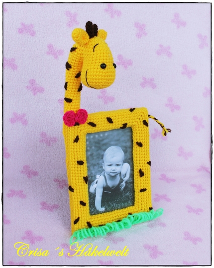 Häkelanleitung Bilderrahmen ++ Giraffe Elli ++