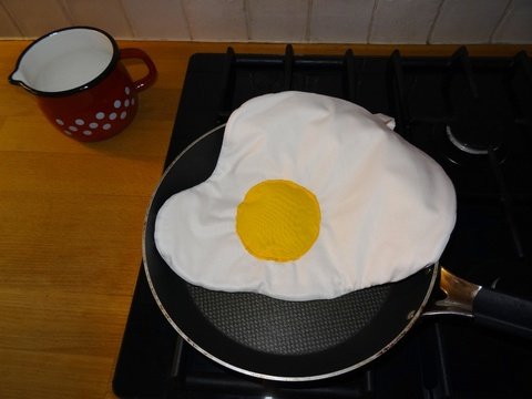 Ein Spiegelei in der Küche :o)) Topflappen