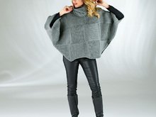 Strickanleitung Damenponchopullover "Riga" 757016