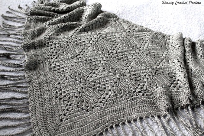 Gray Shawl Crochet Pattern