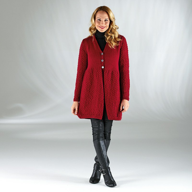 Strickanleitung Damenmantel "Sporty" 757100