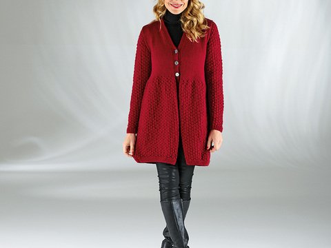 Strickanleitung Damenmantel "Sporty" 757100