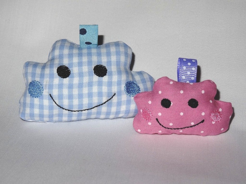 Wolkenanhänger ITH Wolke Stickdatei Schlüsselanhänger