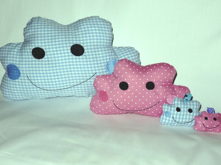 Wolkenanhänger ITH Wolke Stickdatei Schlüsselanhänger