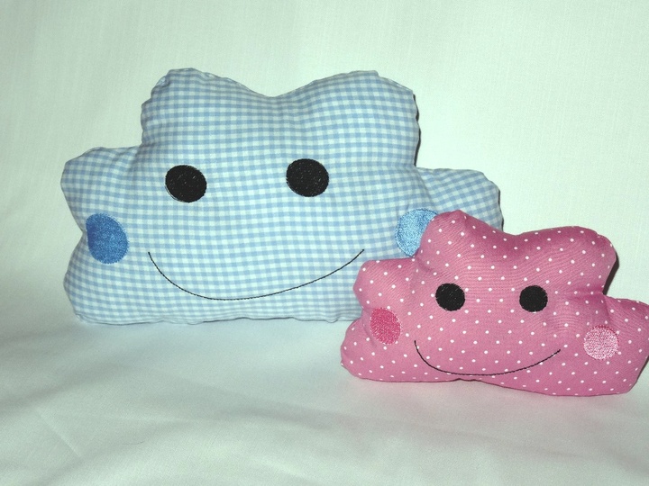 Wolkenanhänger ITH Wolke Stickdatei Schlüsselanhänger