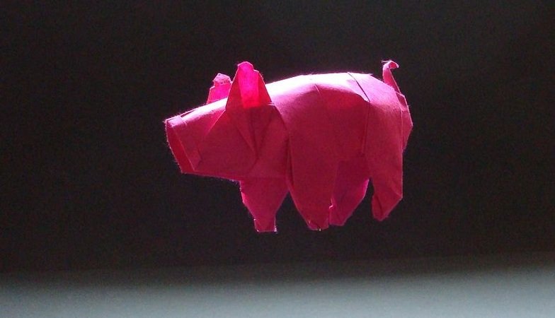 Origami Geldschein Schwein (***)